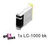 Compatible inkt cartridge LC-1000bk, LC1000bk voor Brother, van Go4inkt