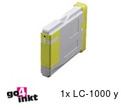 Compatible inkt cartridge LC-1000y, LC1000y voor Brother, van Go4inkt