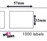 Dymo compatible Labels 57 x 32 mm (11354)