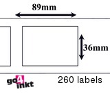 Seiko compatible labels 89 x 36 mm (SLP 2RLE) (10 st)
