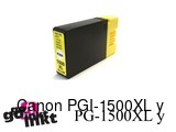Compatible inkt cartridge PGI-1500XL Y voor Canon, van Go4inkt