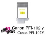 Compatible inkt cartridge PFI-102 y voor Canon, van Go4inkt
