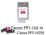 Compatible inkt cartridge PFI-102 m voor Canon, van Go4inkt