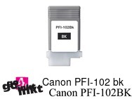 Compatible inkt cartridge PFI-102 bk voor Canon, van Go4inkt