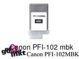 Compatible inkt cartridge PFI-102 mbk voor Canon, van Go4inkt