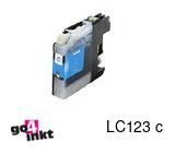 Compatible inkt cartridge LC-123c, LC123c voor Brother, van Go4inkt