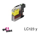 Compatible inkt cartridge LC-123y, LC123y voor Brother, van Go4inkt