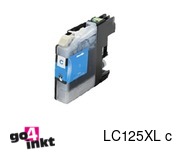 Compatible inkt cartridge LC-125XL c, LC125XL c voor Brother, van Go4inkt (LC121-LC123-LC127)