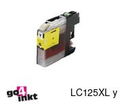 Compatible inkt cartridge LC-125XL y, LC125XL y voor Brother, van Go4inkt (LC121-LC123-LC127)