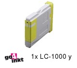 Compatible inkt cartridge LC-1000y, LC1000y voor Brother, van Go4inkt