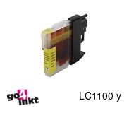 Compatible inkt cartridge LC-1100y, LC1100y voor Brother, van Go4inkt