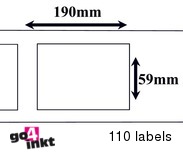 Dymo compatible Labels 190 x 59 mm (99019) (10 st)