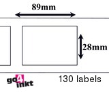 Seiko compatible labels 89 x 28 mm (SLP 2RLH) (10 st)