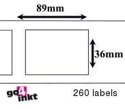 Seiko compatible labels 89 mm x 36 mm(SLP 2RLE)