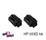 Huismerk HP 05XD bk, CE505XD Duo Pack toner Compatible (2x)