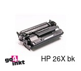 Huismerk HP 26X, CF226X bk toner compatible