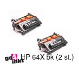 Huismerk HP 64X bk, CC364X toners huismerk (2 st)