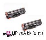 Huismerk HP 78A bk, CE278A Duo Pack toner compatible (2x)