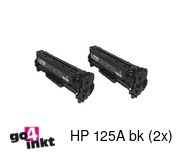 Huismerk HP 125A bk, CB540AD Duo Pack toner Compatible (2x)