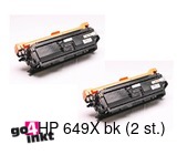 Huismerk HP 649X bk, CE260X Duo Pack toner compatible (2x)