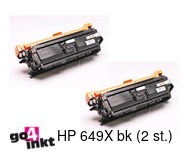 Huismerk HP 649X bk, CE260X Duo Pack toner compatible (2x)