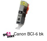 Compatible inkt cartridge BCI-6 bk voor Canon, van Go4inkt