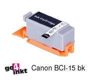 Compatible inkt cartridge BCI-15 bk voor Canon, van Go4inkt