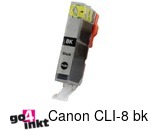 Compatible inkt cartridge CLI-8 bk voor Canon, van Go4inkt