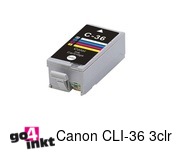 Compatible inkt cartridge CLI-36 3clr voor Canon, van Go4inkt