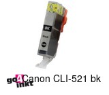 Compatible inkt cartridge CLI-521 bk voor Canon, van Go4inkt