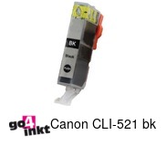 Compatible inkt cartridge CLI-521 bk voor Canon, van Go4inkt
