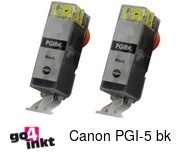 Compatible inkt cartridge PGI-5 bk Twin Pack voor Canon, van Go4inkt (2 st)