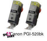Compatible inkt cartridge PGI-520bk inktpatroon voor Canon, van Go4inkt (2 st)