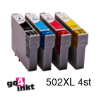 Epson 502XL bk/c/m/y multipack inktpatroon compatible (4 st)