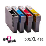 Epson 502XL bk/c/m/y multipack inktpatroon compatible (4 st)