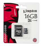 Kingston SD16GB MicroSDHC Class 4 + adapter (SDC4/16GB)