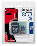 Kingston SD 8GB MicroSDHC Class 4 + adapter (SDC4/8GB)