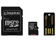 Kingston 64GB Class 10 MicroSDHC + USB + SD Multi Kit (MBLY10G2/64GB)