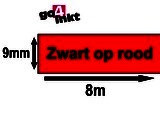 Lettertape TZE-421 9mm Zwart-Rood Huismerk