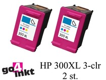 Huismerk HP 300XL 3-clr Twin Pack remanufactured (2 st)
