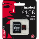 Kingston SD 64GB UHS-I U3 MicroSDXC + adapter (SDCA3/64GB)