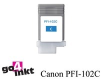 Compatible inkt cartridge PFI-102 c voor Canon, van Go4inkt