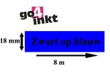 Lettertape TZE-541 18mm Zwart-Blauw Huismerk