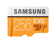 Samsung EVO Micro SDXC 256GBClass 10 + adapter (MB-MP256GA)