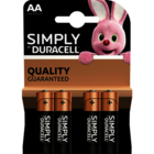 Duracell Simply AA batterijen - 4 stuks - 1.5V LR6 MN1500