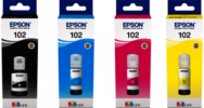 Epson 102 bk/c/m/y inktflesjes origineel (4 st)