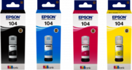 Epson 104 bk/c/m/y inktflesjes origineel (4 st)